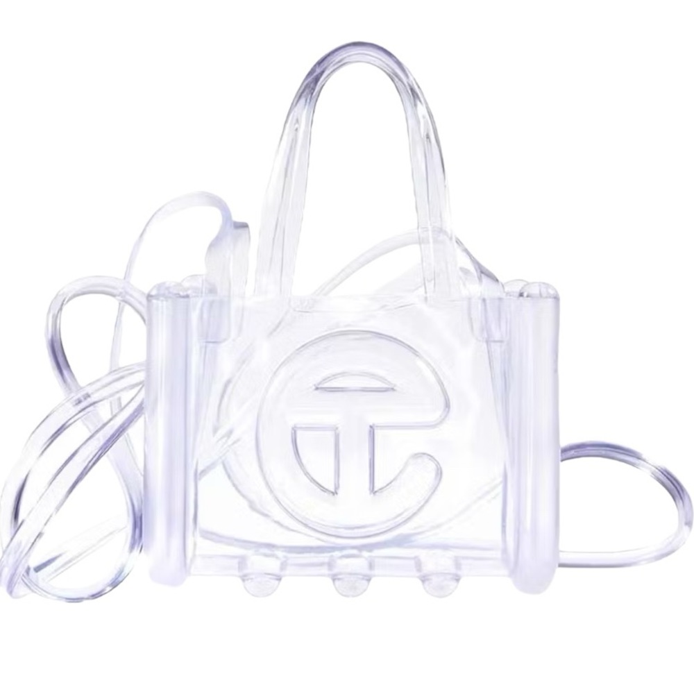 Telfar x Melissa Jelly Bag Silver Shopper Tote Handbag Collab One Size